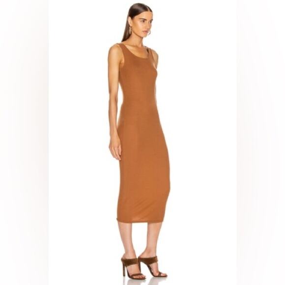 AG Adriano Goldschmied Women's Viden Midi Maxi Dress in walnut brown size M - Picture 13 of 14
